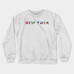 New york colorful rainbow Crewneck Sweatshirt